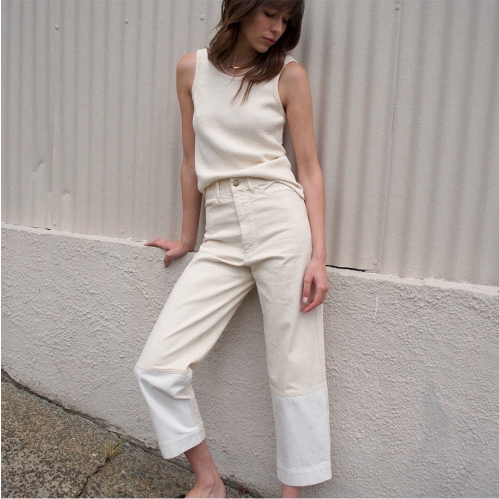 Micaela Greg Seamed Two Tone Jean